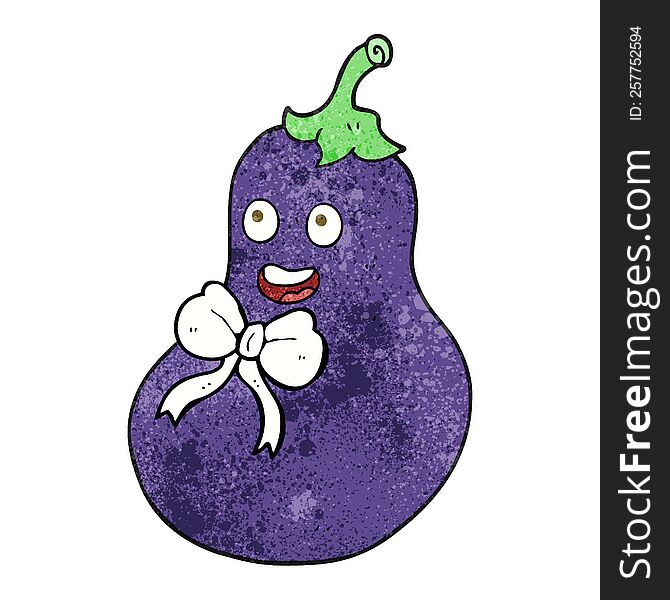 textured cartoon eggplant