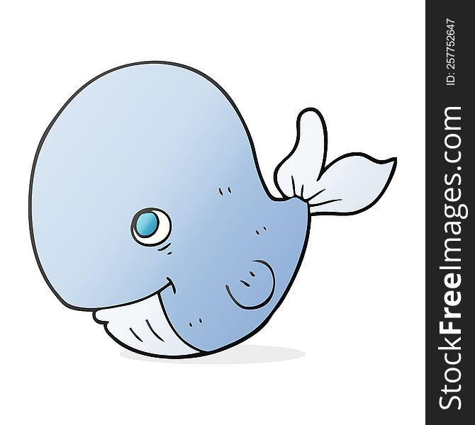 Cartoon Happy Whale