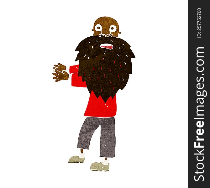 Cartoon Bearded Old Man