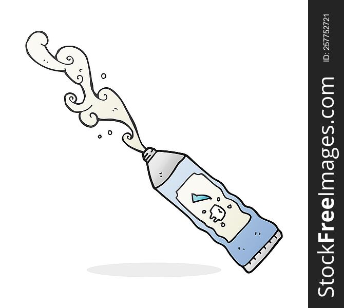 Cartoon Toothpaste Squirting