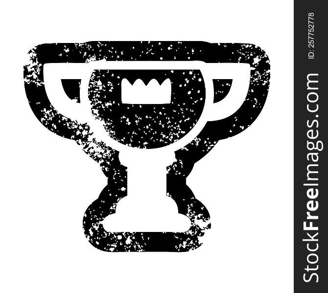 trophy award distressed icon symbol