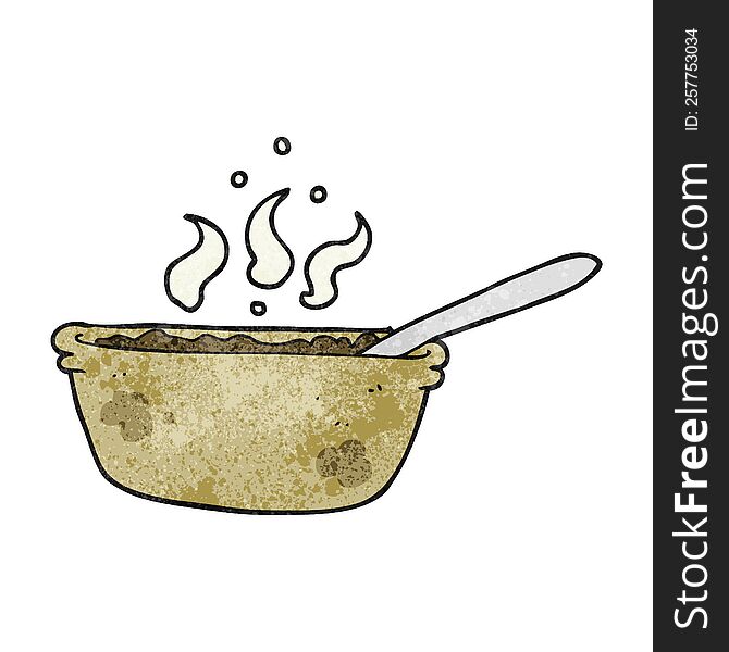 Textured Cartoon Bowl Of Stew