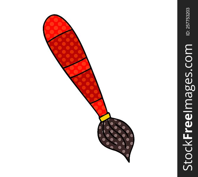 Quirky Comic Book Style Cartoon Paint Brush