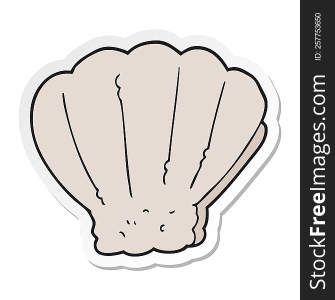 sticker of a cartoon shell