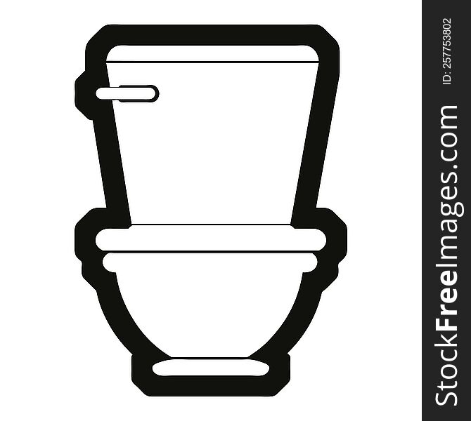 vector icon illustration of a toilet