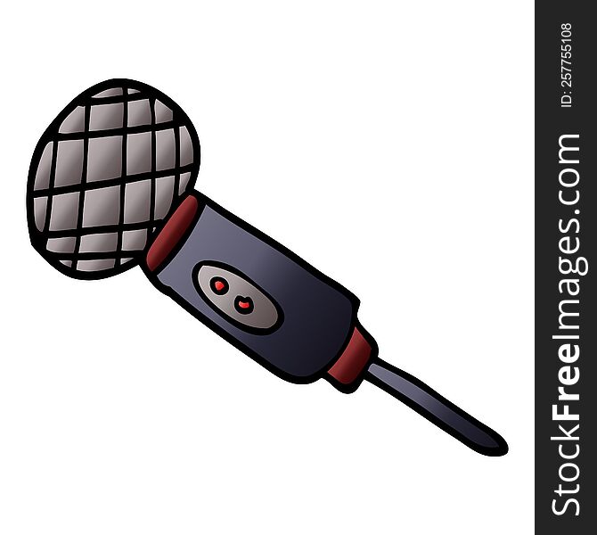 cartoon doodle microphone