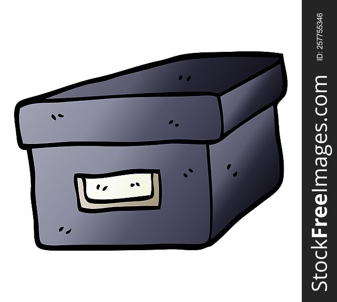 vector gradient illustration cartoon old filing box