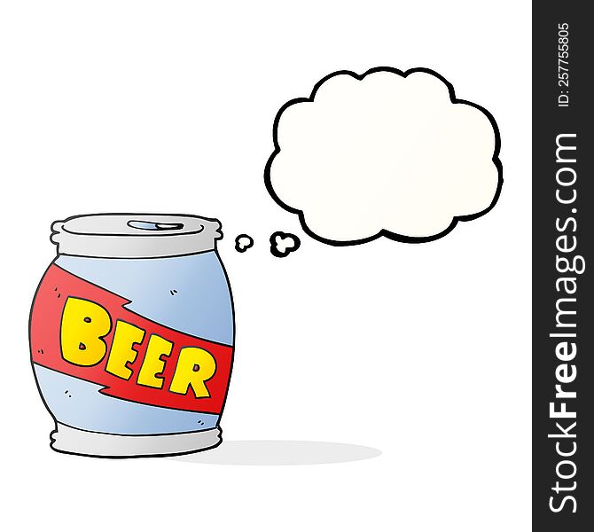 Thought Bubble Cartoon Beer Can