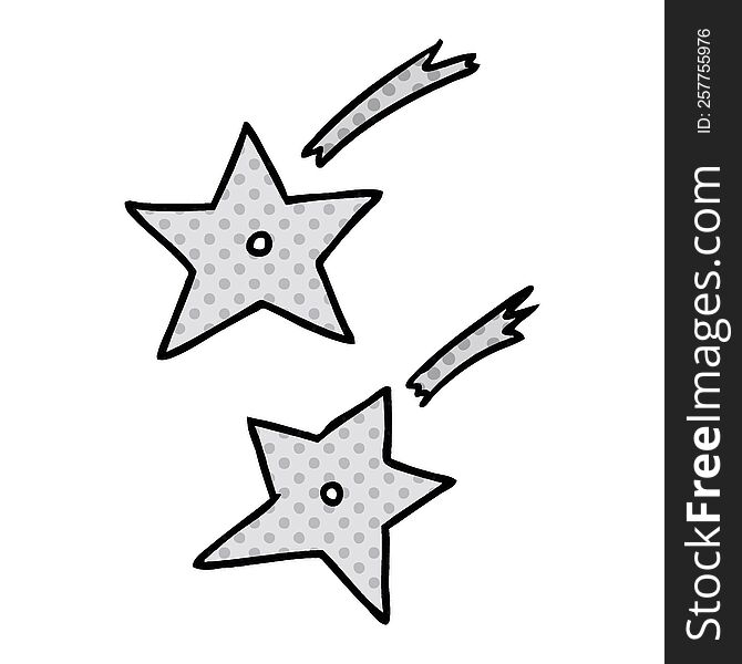 Cartoon Doodle Of Ninja Throwing Stars