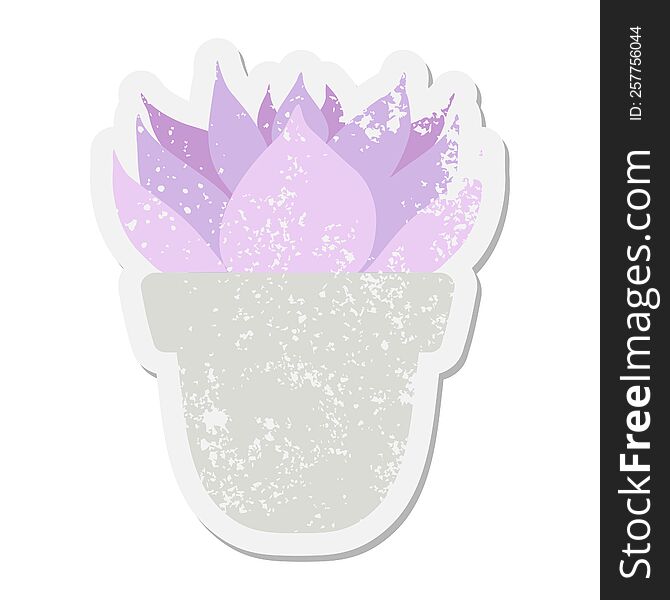 succulent plant grunge sticker