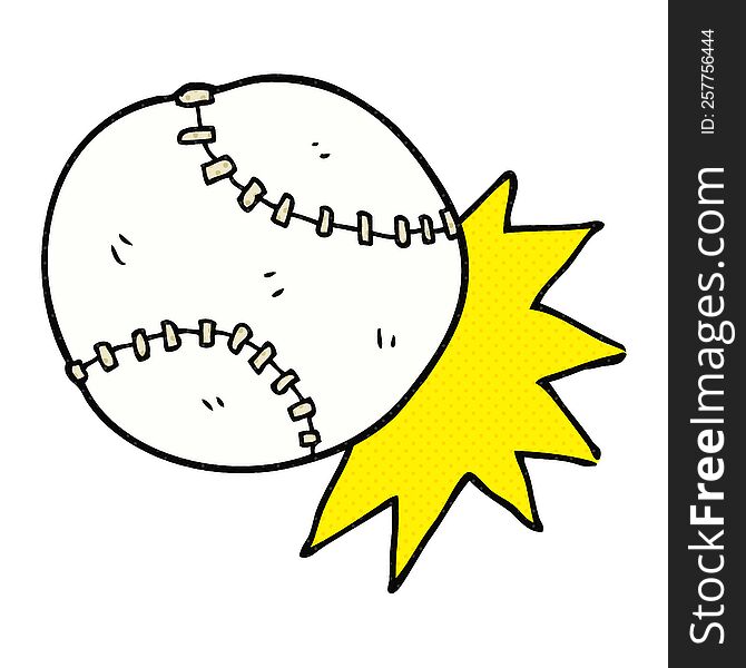 Cartoon Baseball Ball