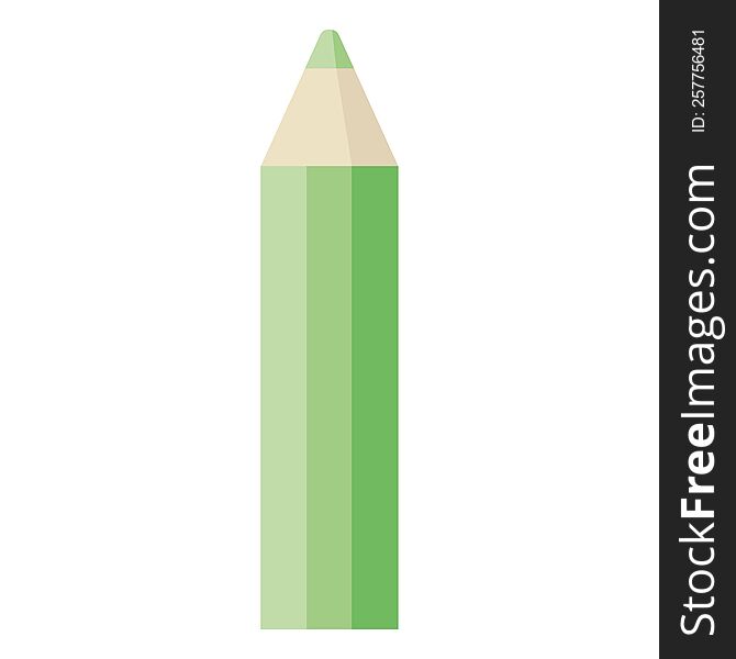 green coloring pencil graphic icon