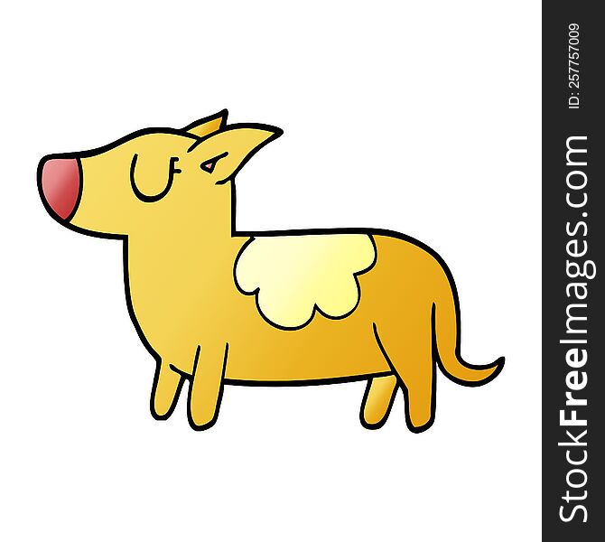 cartoon doodle standing dog