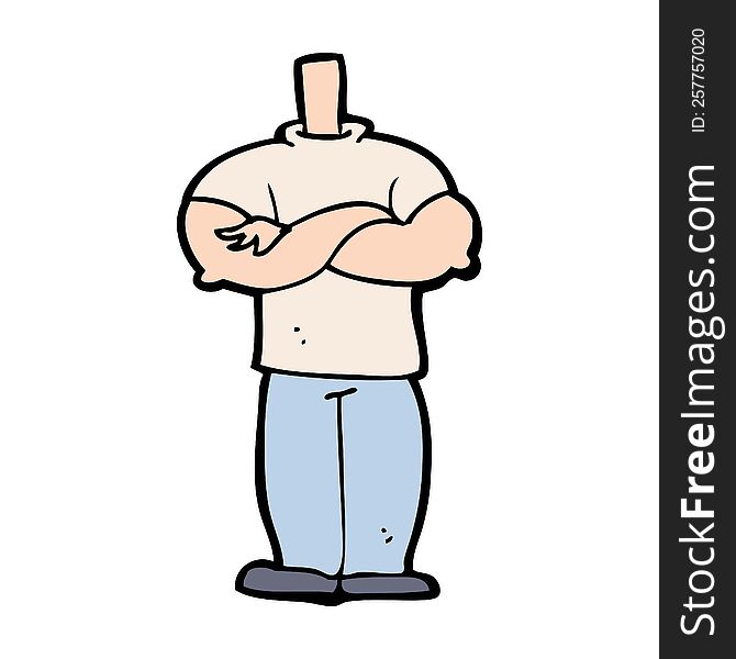cartoon body with folded arms (mix and match cartoons or add own photos