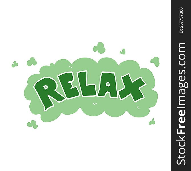 Cartoon Doodle Relax Symbol