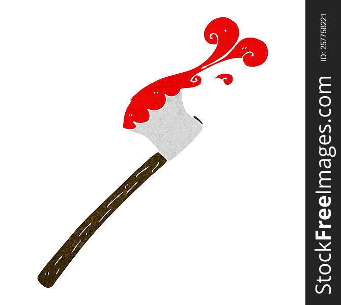 cartoon bloody axe