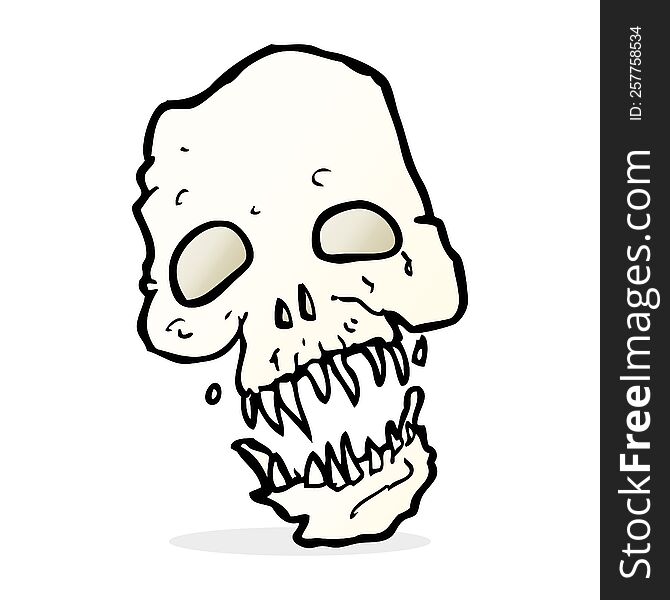 Cartoon Scary Skull