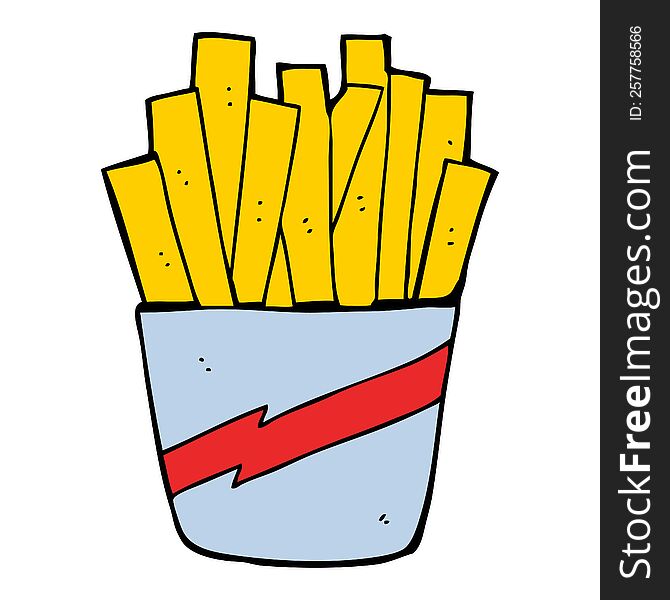 cartoon box of fries