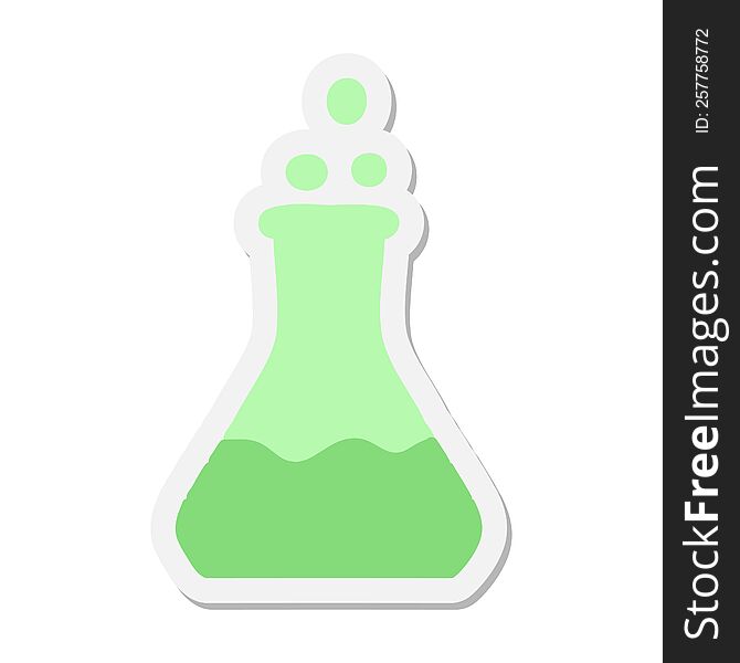 bubbling chemical potion sticker