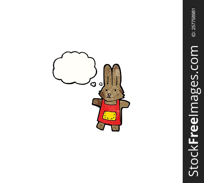 cartoon bunny with thought bubble