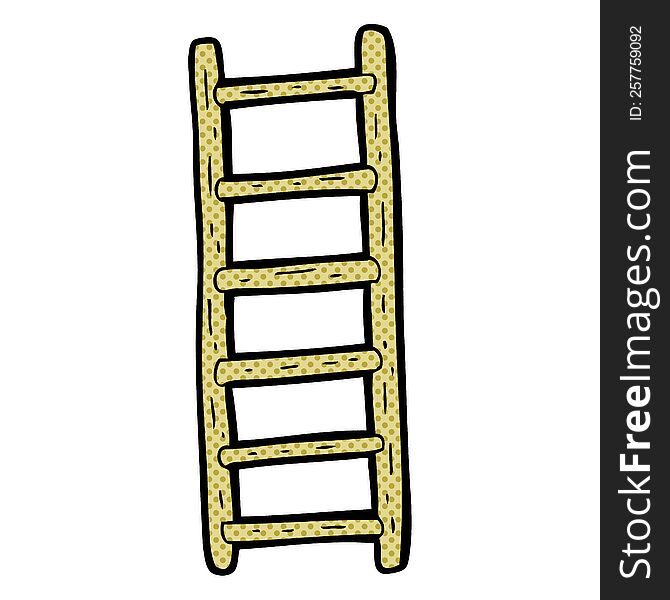 freehand drawn cartoon ladder