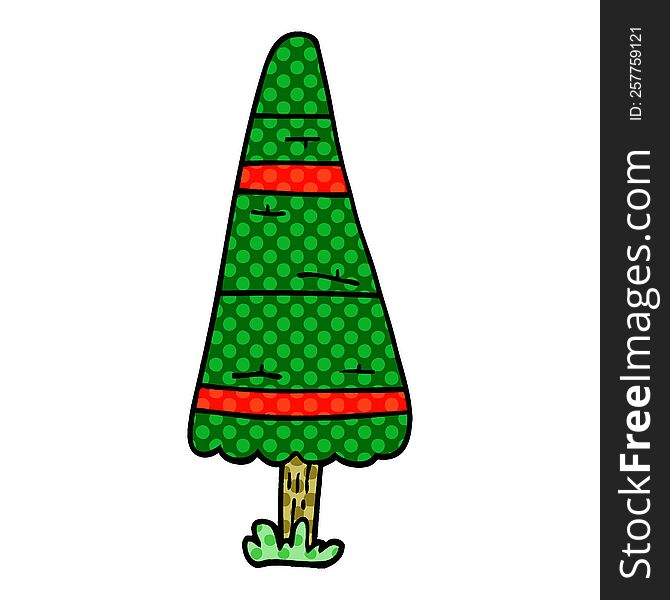 Cartoon Doodle Christmas Tree