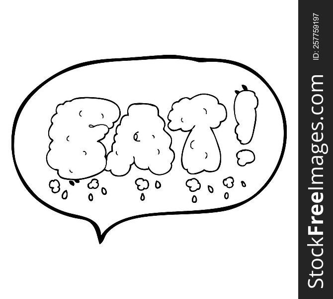 freehand drawn speech bubble cartoon fat symbol