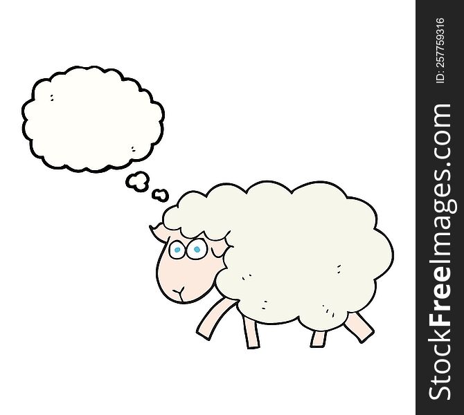 Thought Bubble Cartoon Sheep