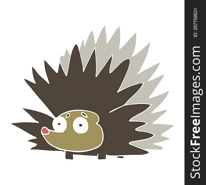 cartoon doodle spiky hedgehog