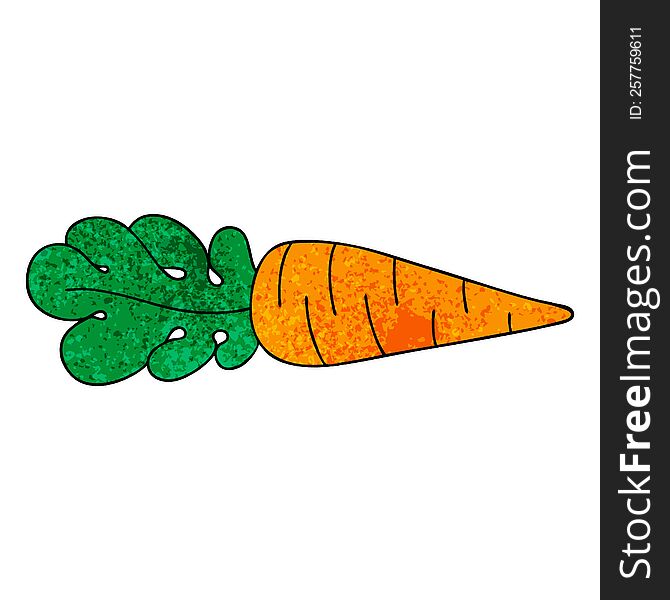 hand drawn quirky cartoon carrot. hand drawn quirky cartoon carrot