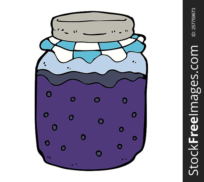 cartoon jam jar