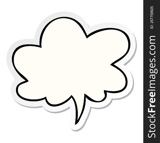 cartoon speech bubble sticker with speech bubble sticker