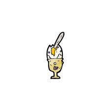 Boiled Egg Cartoon Royalty Free Stock Photography