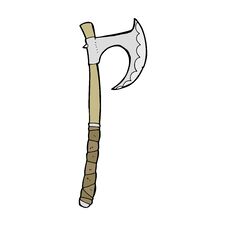 Cartoon Viking Axe Stock Photography