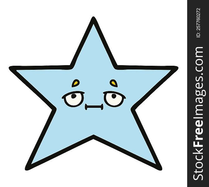 cute cartoon of a star fish. cute cartoon of a star fish