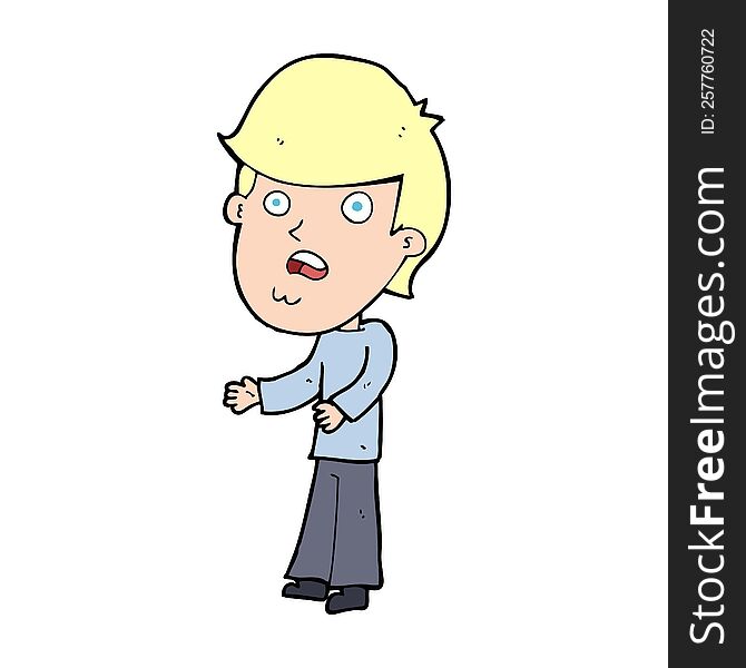 cartoon shocked man