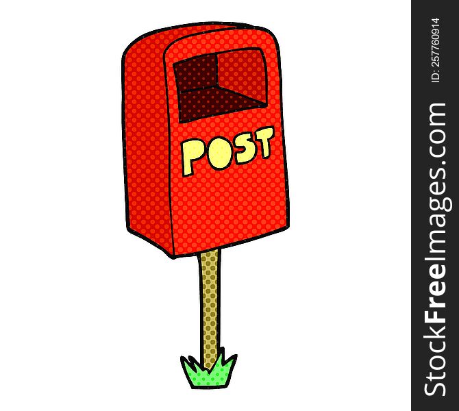 cartoon post box