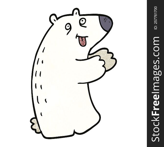 Cartoon Doodle Polar Bear