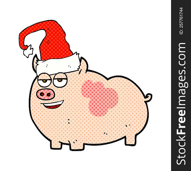 Cartoon Christmas Pig