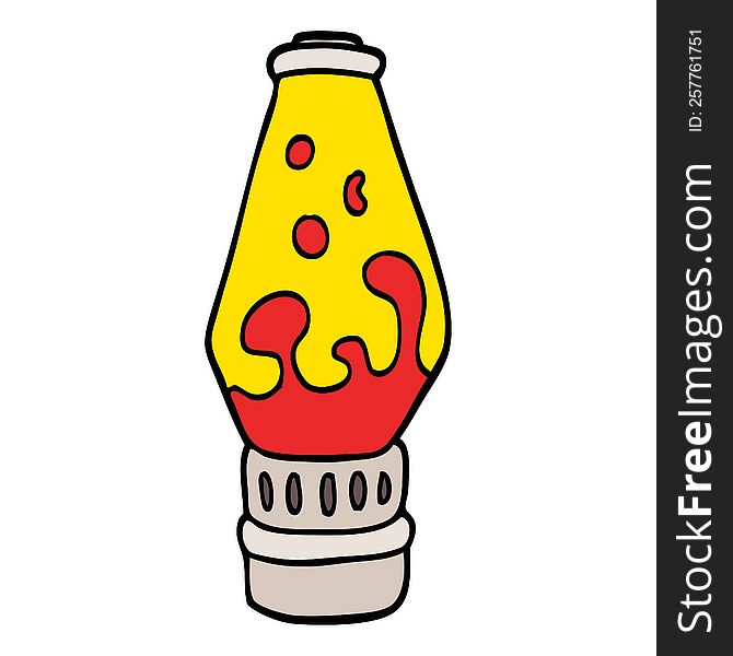 Hand Drawn Doodle Style Cartoon Lava Lamp