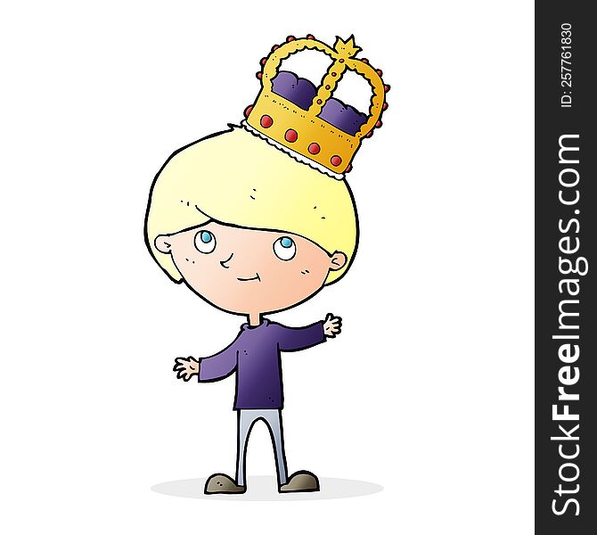 Cartoon Person Wearing Crown