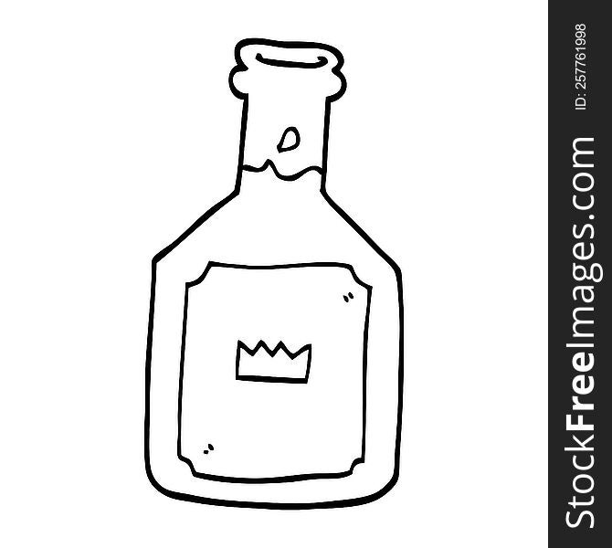 line drawing cartoon alcoholic drink
