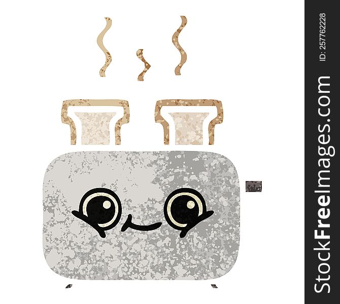 Retro Illustration Style Cartoon Of A Toaster