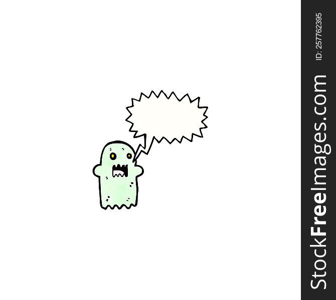 ghost with speech bubble