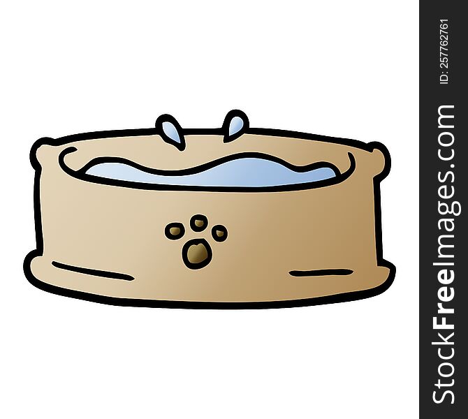 cartoon doodle pet bowl