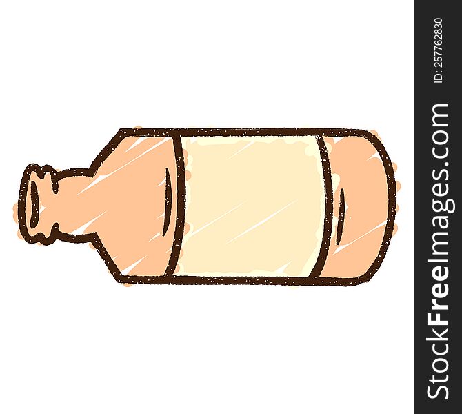 Beer Bottle Chalk Drawing