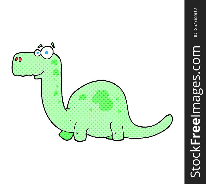 freehand drawn cartoon dinosaur