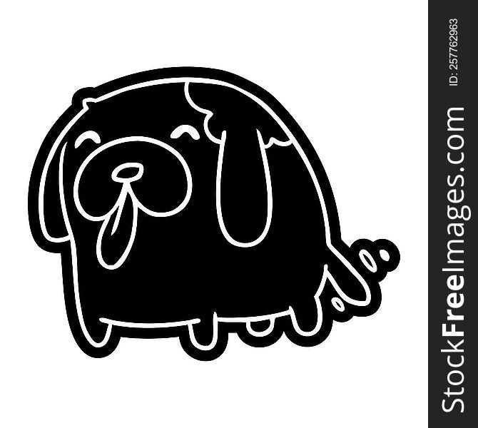 cartoon icon kawaii of a cute dog