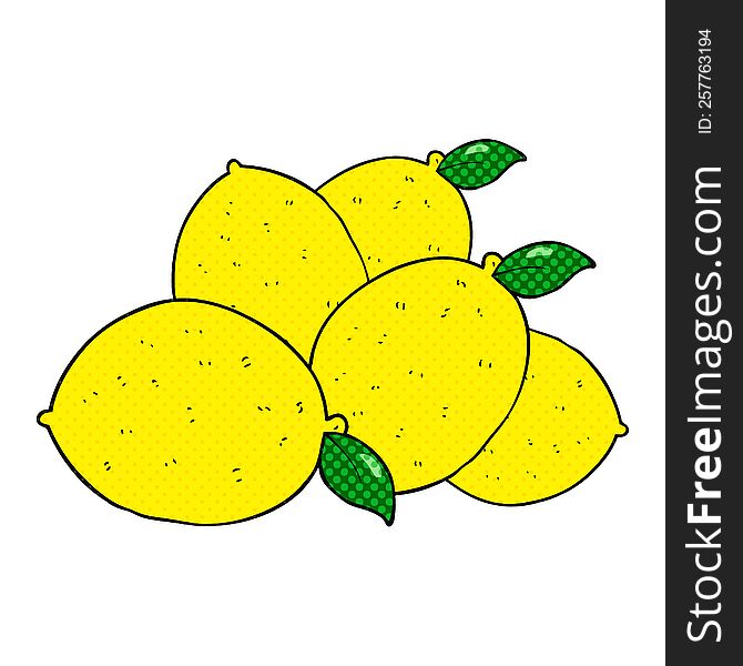 freehand drawn cartoon lemons