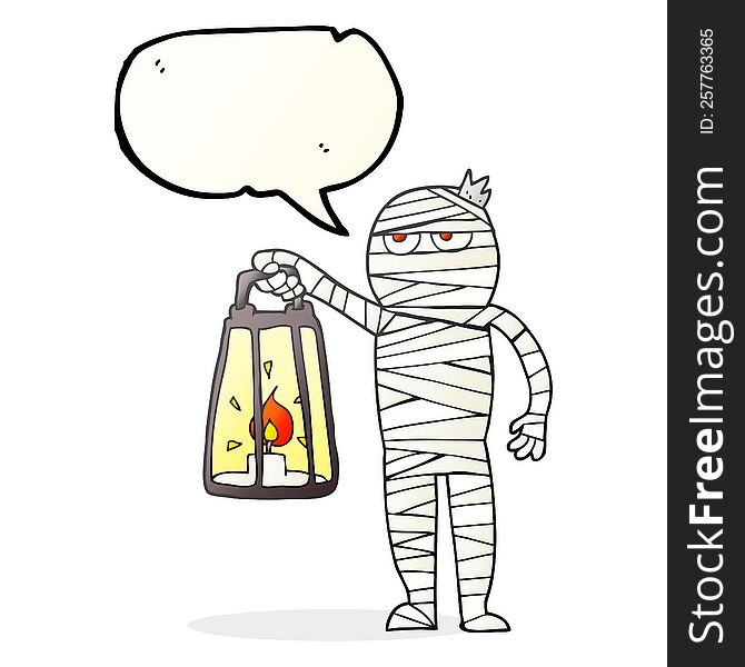 Speech Bubble Cartoon Mummy